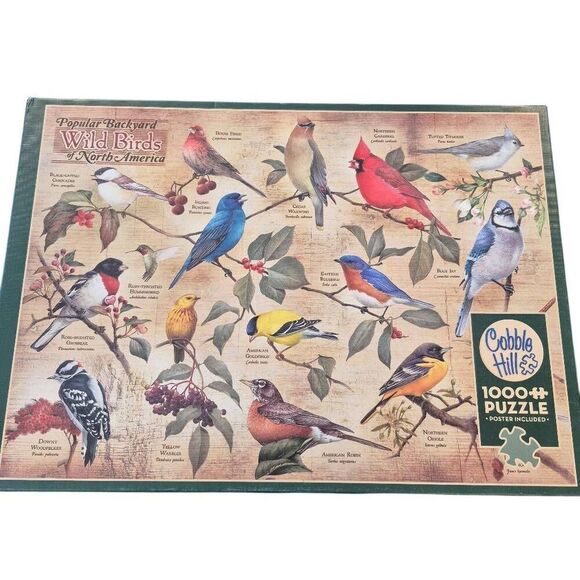 Cobble Hill Popular Wild Birds of North America 1000 pc Jigsaw Puzzle Box Damage - Picture 4 of 10